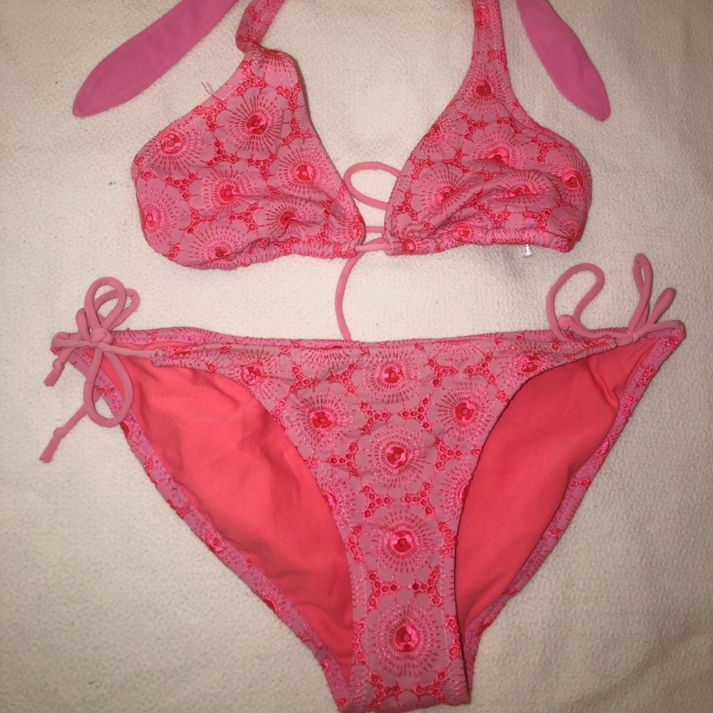 Hot Pink Lace Bikini